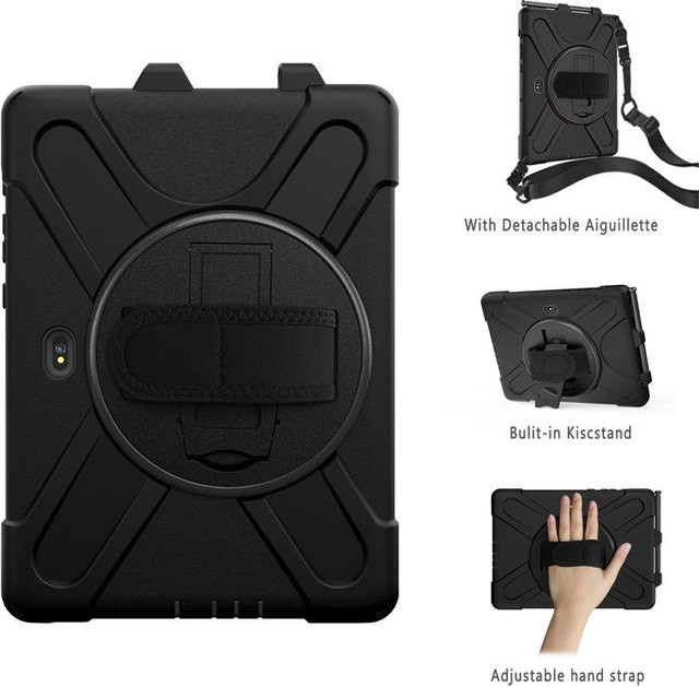 Stoßfeste Tablet-Hülle für Samsung Galaxy Tab Active Pro 10.1 SM-T540 T545 mit Schultergurt in Schwarz - Bild 1