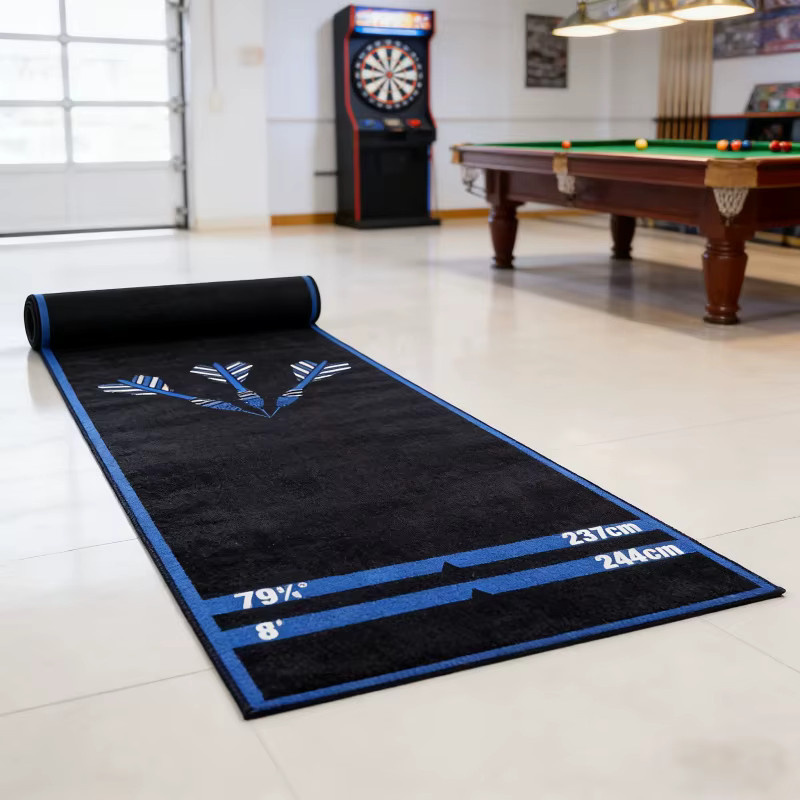 VIKAMA Dart-Übungs-Läufermatte, rutschfeste Dart-Wurf-Linienmatte in Schwarz für Terrasse und Garten, B/T: 200 x 30 cm - Bild 2
