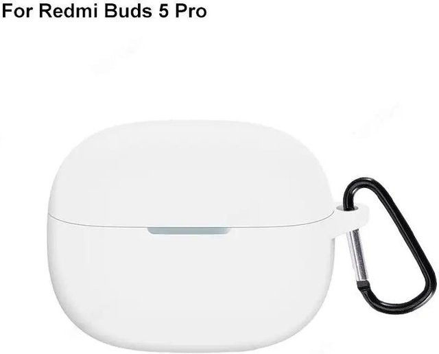 Xiaomi Redmi Buds 5 Pro Silikonhülle mit Haken in Weiß - Bild 1