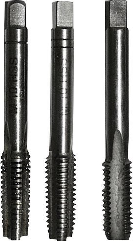 Connex Handgewindebohrer-Satz aus Edelstahl, Ø 8,5 mm, grau - Bild 1