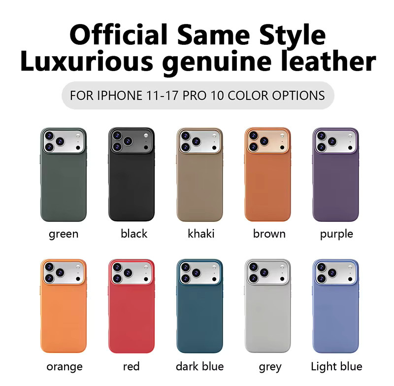 Magnetische Leder-Handyhülle für Apple iPhone 17 Pro Max, 16, 15, 14, 13 Pro Max Plus mit Original-Magnetverschluss in Grau - Bild 2