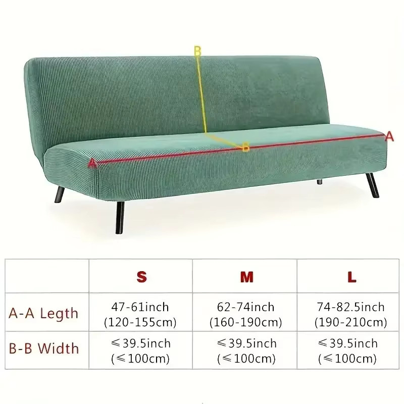 Yupartex Jacquard Schlafsofa-Schonbezug elastischer Stretch-Couchbezug für 1/2/3 Sitzer - Bild 2
