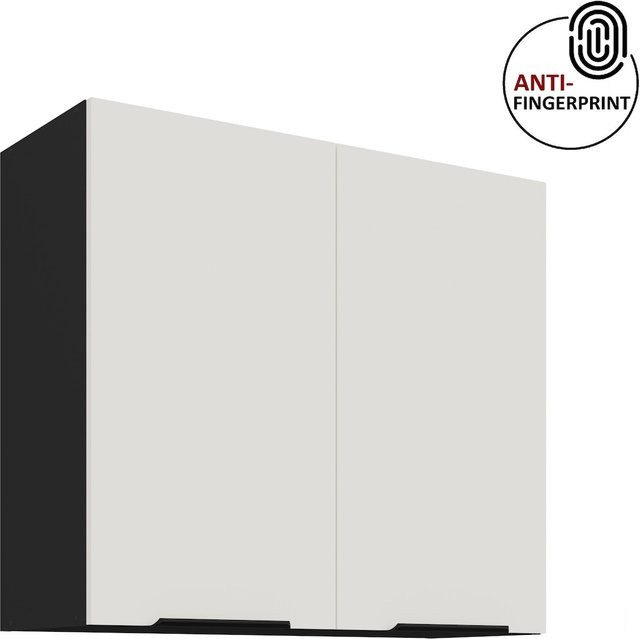 Küchen Hängeschrank ARIA Weiss Matt mit Anti Fingerprint Oberfläche Breite: 80 cm, Höhe: 72 cm, Tiefe: 2 cm - Bild 1