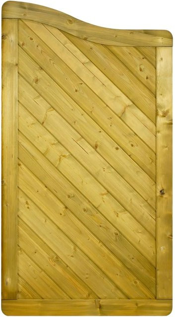 GartenLand Massivzaun INNSBRUCK Holzzaun aus Fichte mit Bogen in Grün, kesseldruckimprägniert, B/H: 90 x 165 cm - Bild 1