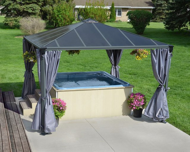 Canopia Vorhangset Milano 4300 / Martinique 5000 in Grau aus Polyester, UV-beständig und blickdicht - Bild 1