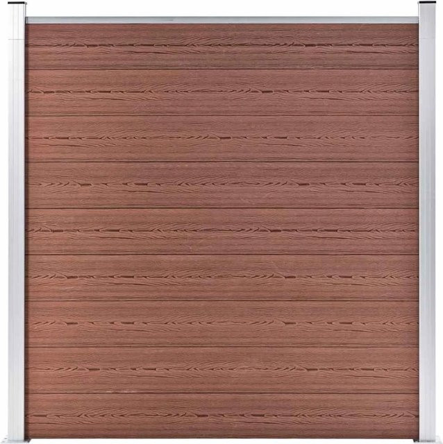 vidaXL Gartenzaun aus WPC in Braun, B/H: 180 x 186 cm - Bild 1
