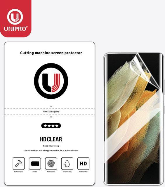 UNIPRO 25 Hydrogel-Schutzfolien HD Matt, 50 Stück, Transparent, B: 12,0 cm x H: 19,0 cm, Flexible TPU Schutzfolien für Handybildschirm-Schutzfoliens Schneidemaschinen - Bild 1