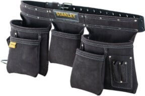 Stanley Werkzeugschürze aus Leder in Schwarz - Bild 1