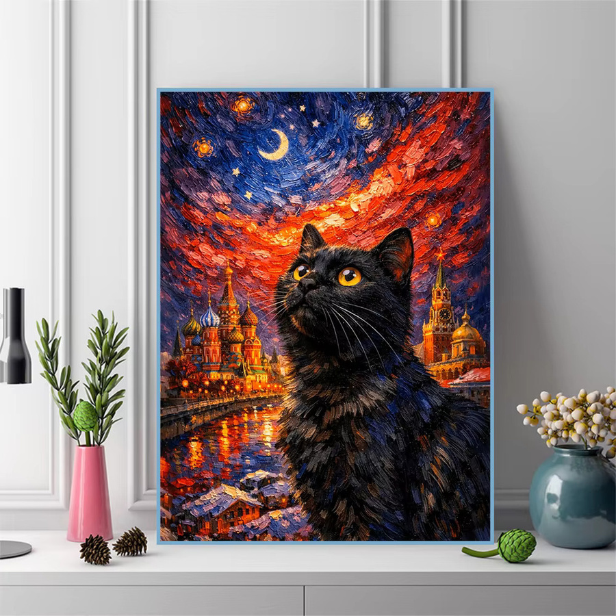 Momoart Diamantmalerei Katze DIY Acryl Stickerei Set in Multicolour, B/H: 20 x 30 cm - Bild 3