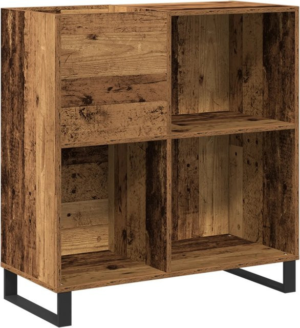 vidaXL Schallplattenschrank mit Regal in Artisan-Eiche, Braun, B/T/H: 84,5 x 38 x 89 cm - Bild 1
