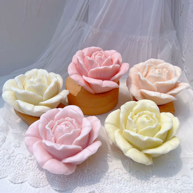 SANZON Silikonform für Rosen-Kerzen zur Gestaltung von Blumen-Kerzen als Geschenkidee für Valentinstag und Jubiläen - Bild 4