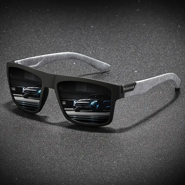 ZXWLYXGX Sportsonnenbrille, Vollrand, Square, Kunststoff, Schwarz, Unisex - Bild 1