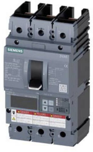 Siemens 3VA6225-7KL31-2AA0 Leistungsschalter in Grau mit einem Einstellbereich von 100 - 250A und einer maximalen Schaltspannung von 600 V/AC - Bild 1