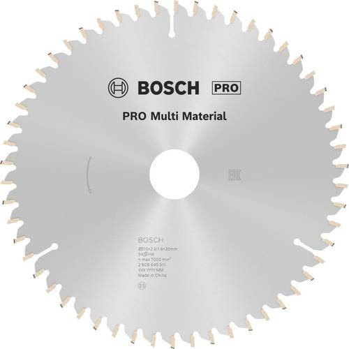 Bosch Multi Material Kreissägeblatt mit Hartmetallspitzen, Farbe: Silber, Durchmesser: 210 mm, Bohrung: 30 mm, Dicke: 2,4 mm, 54 Zähne - Bild 2