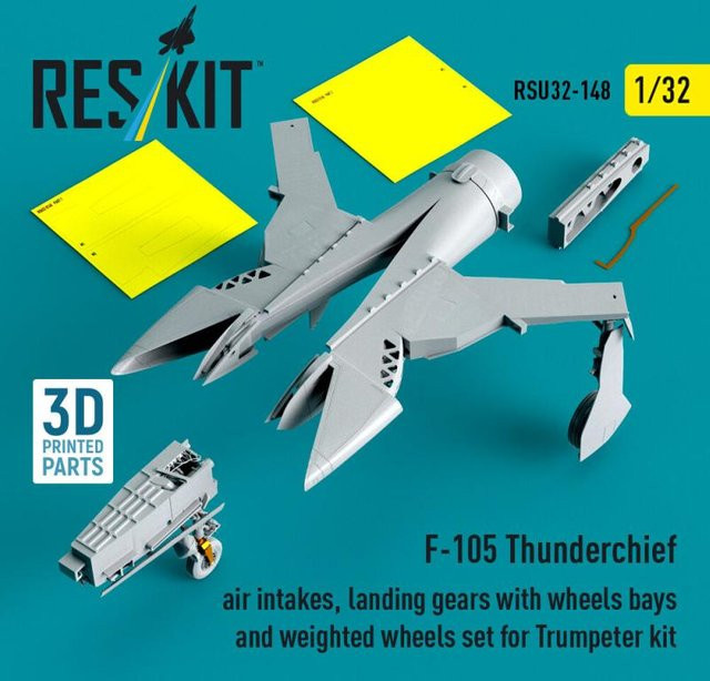 Trumpeter F-105 Thunderchief Air Intakes, Landing Gears, Zubehör, 1:32 - Bild 1