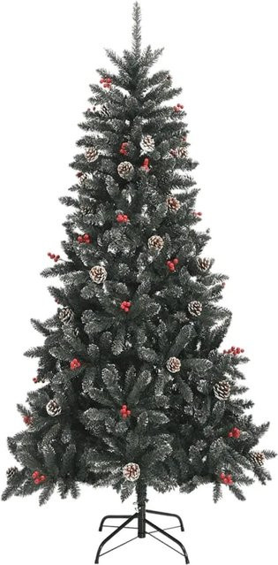 vidaXL Künstlicher Weihnachtsbaum in Grün aus PVC mit Ständer aus Stahl - Bild 1