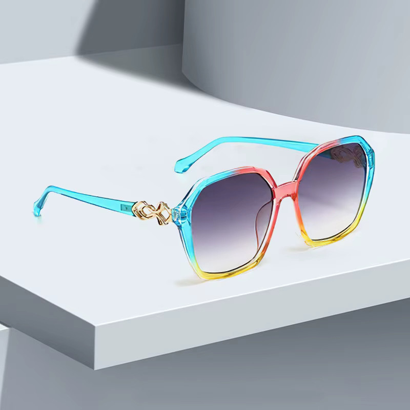 YuYing Sonnenbrille Damen, Vollrand, transparent, multicolor, Kunststoff - Bild 2
