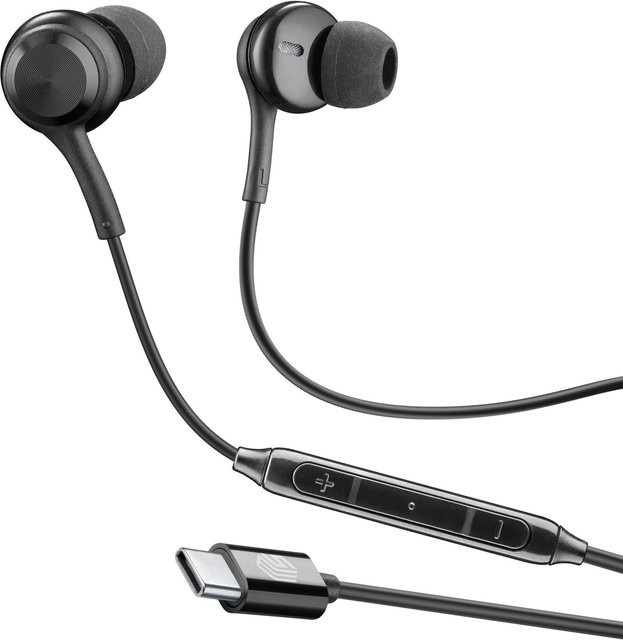 CellularLine Music & Sound In-Ear Kopfhörer mit USB-C Anschluss in Schwarz - Bild 1
