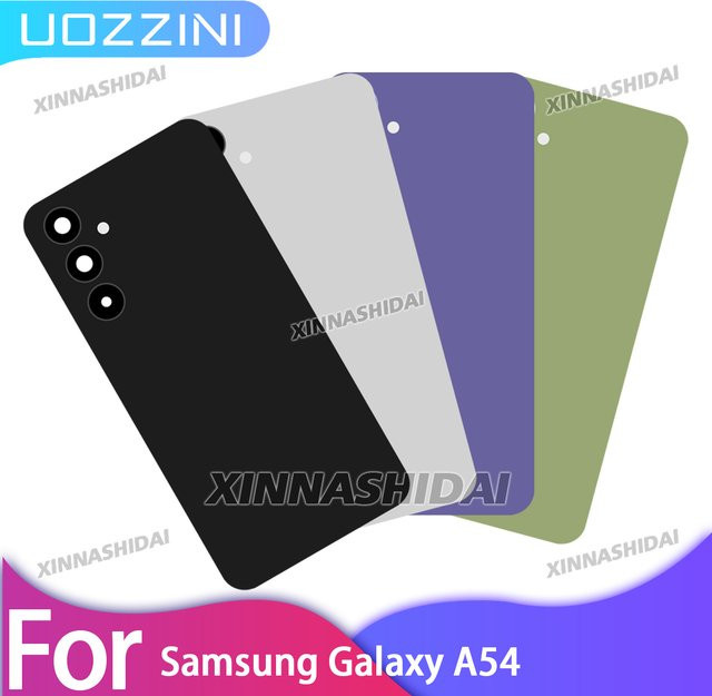Samsung Galaxy A54 Rückseitige Batterie-Glasabdeckung Gehäuse-Reparaturteil in Schwarz - Bild 1