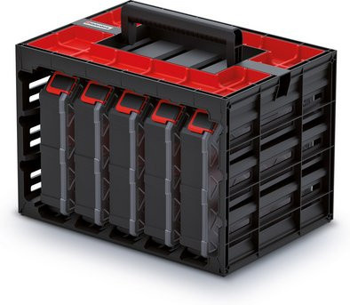PROSPERPLAST Werkstattorganizer Tager, 5-teilig, schwarz, B/H/T: 29,0 x 29,5 x 41,5 cm - Bild 1