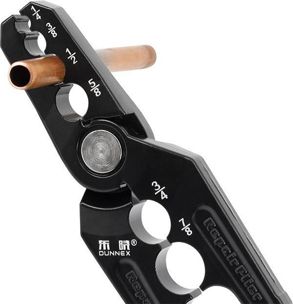 CT-301 Manuelle Kupferrohr-Reparaturzange für runde und flache Rohre in Schwarz und Messing - Bild 1