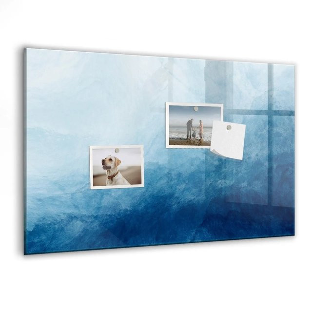Tulup Magnetische Glastafel Abstraktes Wasser Blau B: 60 cm, H: 40 cm - Bild 1