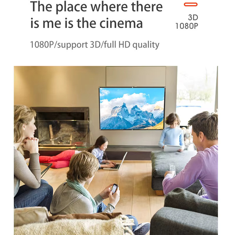 LEJIADA Projektor-Leinwand faltbar in Weiß mit 16:9 Format für Innen und Außen - Bild 4