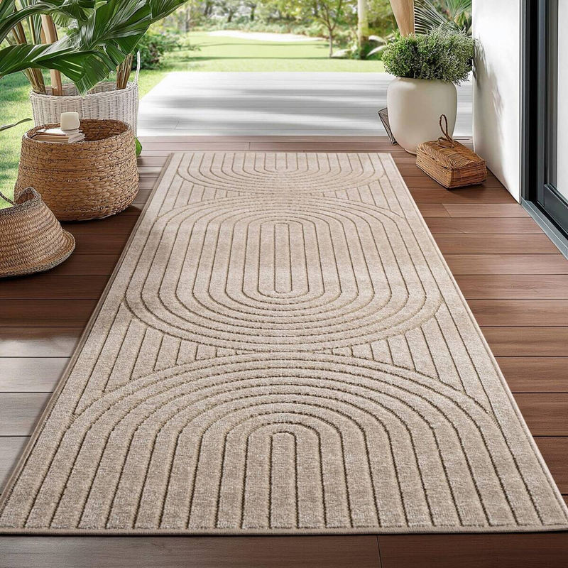 Ayyildiz Kurzflorteppich Nova in Beige mit Boho-Design, B/L: 80 x 150 cm - Bild 2