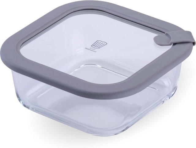 Fackelmann Chefkoch Vorratsdose aus Glas, eckig, transparent, 800 ml - Bild 1