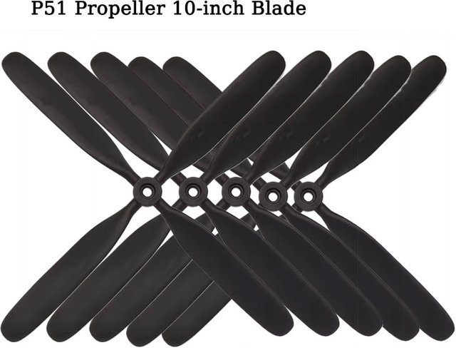 EVYVKV 4-Blatt-Propeller im P51-Stil, Zubehör, Schwarz, Kunststoff - Bild 1