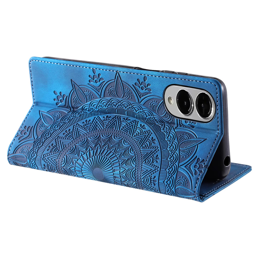 Magnetische Lederhülle im Brieftaschen-Design für Samsung Galaxy A-Serie in Grün oder Blau - Bild 2
