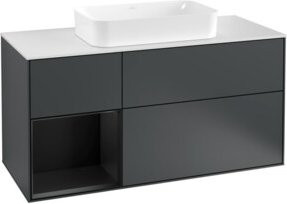 V&B Waschtischunterschrank Finion in Mattblau lackiert, Breite: 120 cm, Tiefe: 50,1 cm, Höhe: 50,1 cm - Bild 1