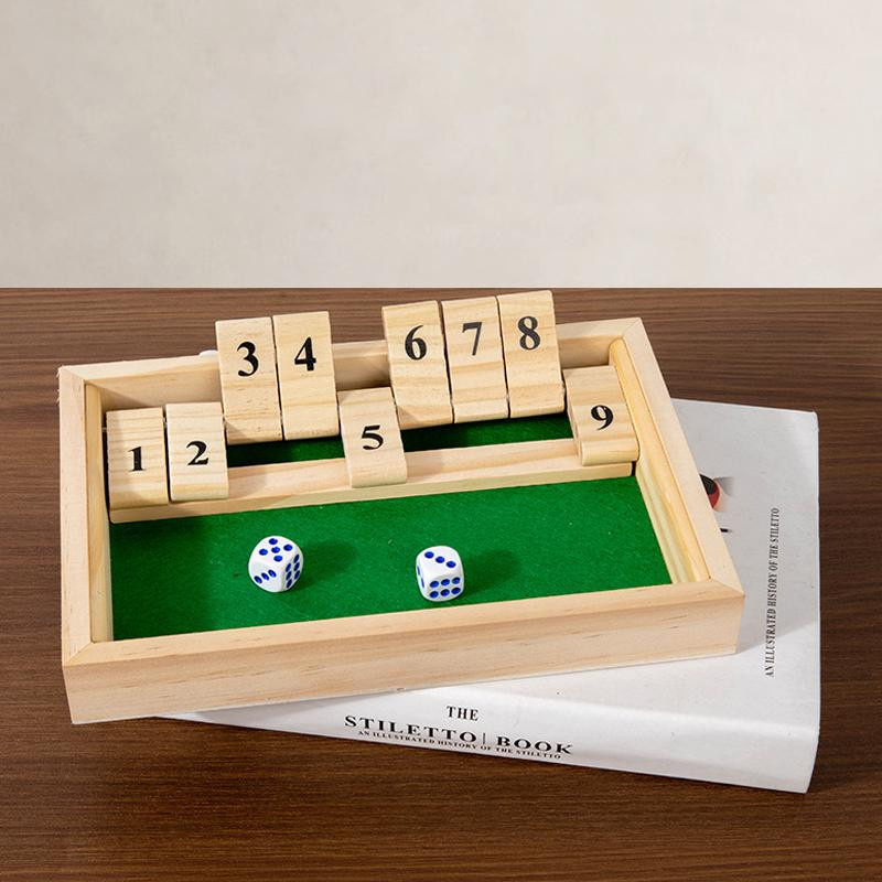 Happy Time For kids Shut The Box Hölzernes Zahlenbrettspiel Strategiespiel - Bild 3