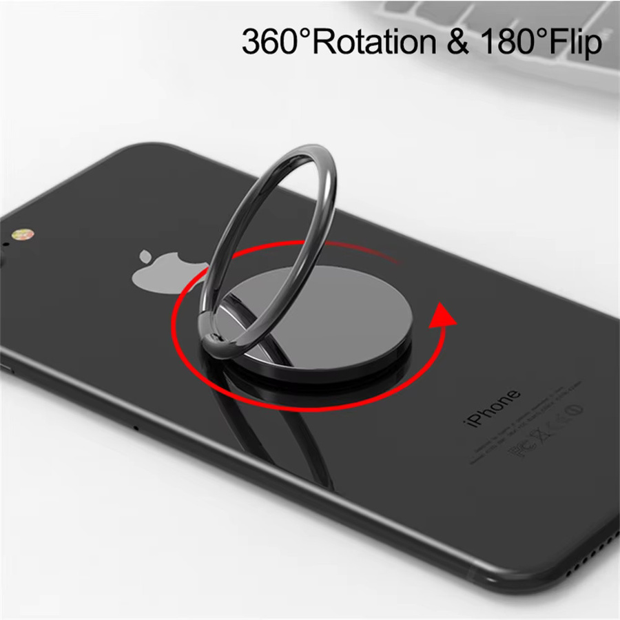 Universeller Magnetischer Ringhalter aus Metall für iPhone 15 14 13 12 Pro Max in Silber - Bild 3