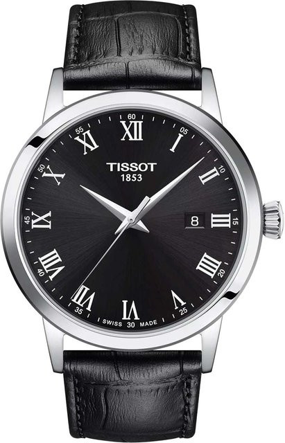 Tissot Armbanduhr, Quarz, Edelstahl, 42 mm, Leder, Schwarz, Herren - Bild 1