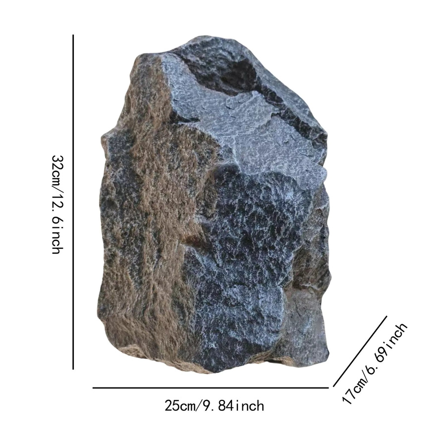 Kesoto Künstlicher Kunstlandschafts-Rock in Grau als rustikale Gartendekoration und Fotografie-Requisite, B/T/H: 32 x 25 x 17 cm - Bild 6