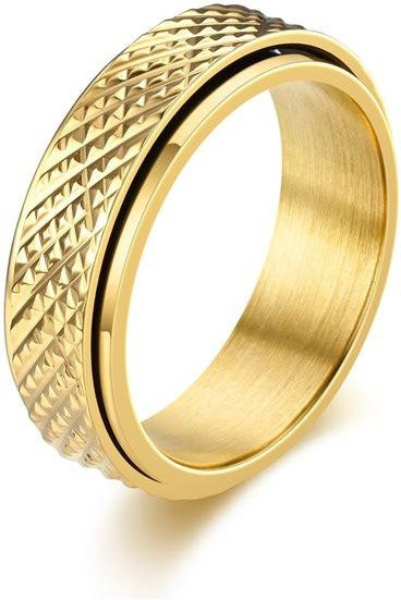 YIRAN Jewelry Spinner Ring Edelstahl, Gold, Unisex - Bild 1