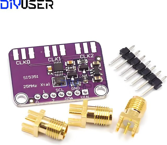 CJMCU-5351 Si5351A I2C Taktgenerator Breakout Board Signalgenerator 8kHz-160MHz lila - Bild 1