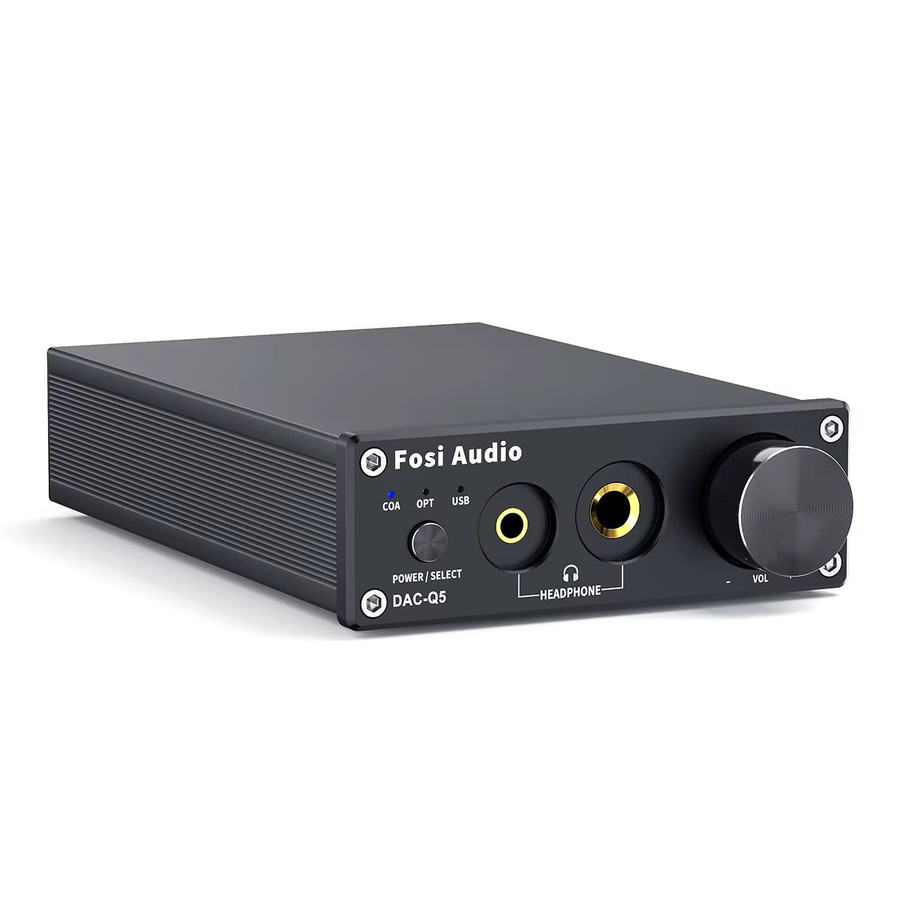 Fosi Audio Q5 Stereo-Vorverstärker und DAC-Kopfhörerverstärker mit ESS9018K2M Chip in Schwarz - Bild 5