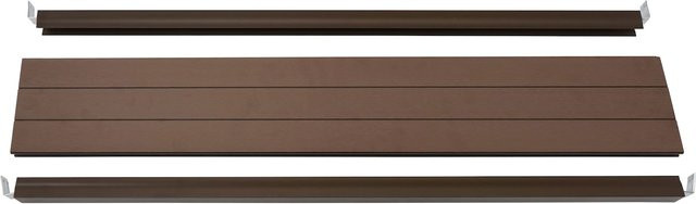 MCW Abschluss-Set für WPC-Sichtschutz Savoie in Braun mit Abschlussprofil Windschutz und WPC-Pfosten Höhe: 90 cm - Bild 1