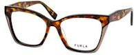Furla VFU 828V Cat Eye Brille, Vollrand, Braun, Kunststoff, Damen - Bild 1