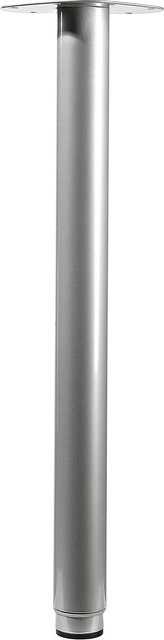 Hettich Tischbein Silber Ø 50 mm, Höhe: 900 - 1200 mm, inkl. Montageplatte - Bild 1