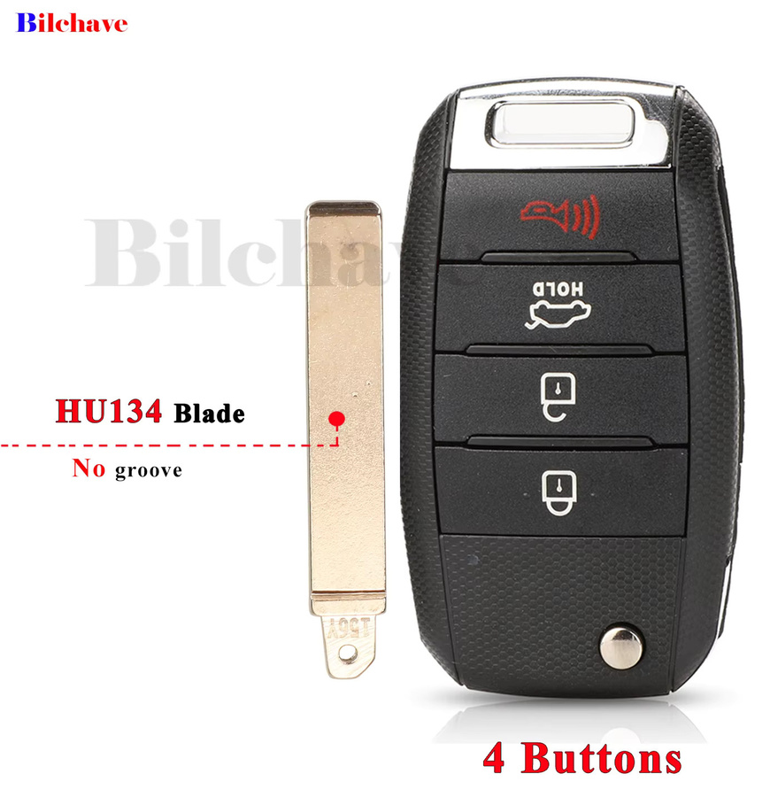 Jingyuqin Ersatzgehäuse für Kia Sorento und Carens Remote Key Fob Shell in Schwarz - Bild 2
