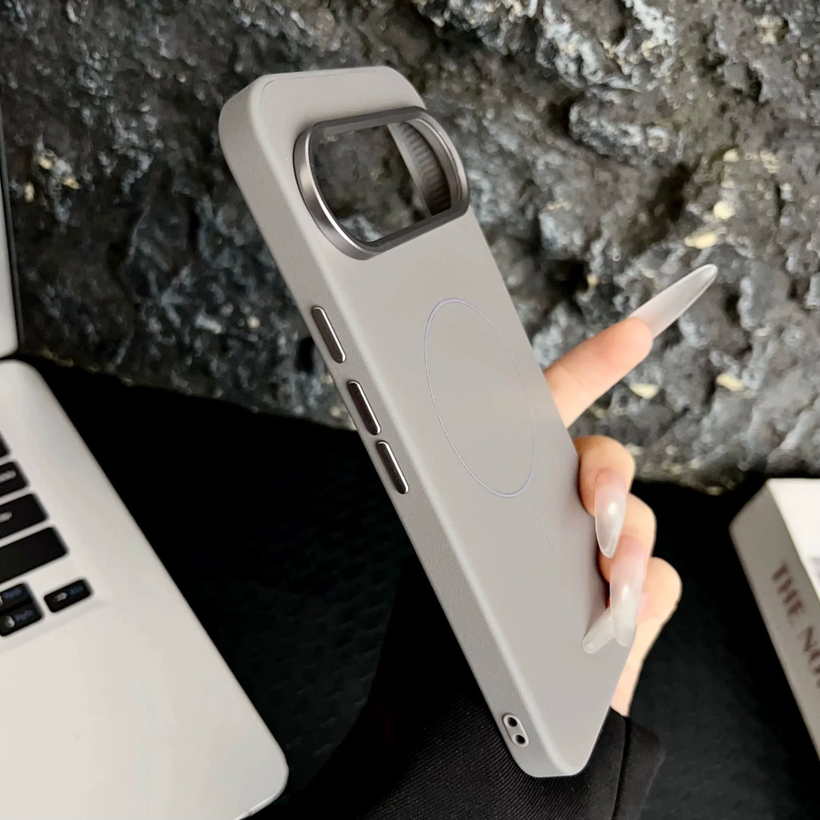 2in1 Business Leder Schutzhülle mit MagSafe Magnet für Google Pixel 10, 10 Pro und 10 Pro XL in Schwarz oder Grau mit Metall Kameraobjektiv Rahmen und matter PC Abdeckung - Bild 2