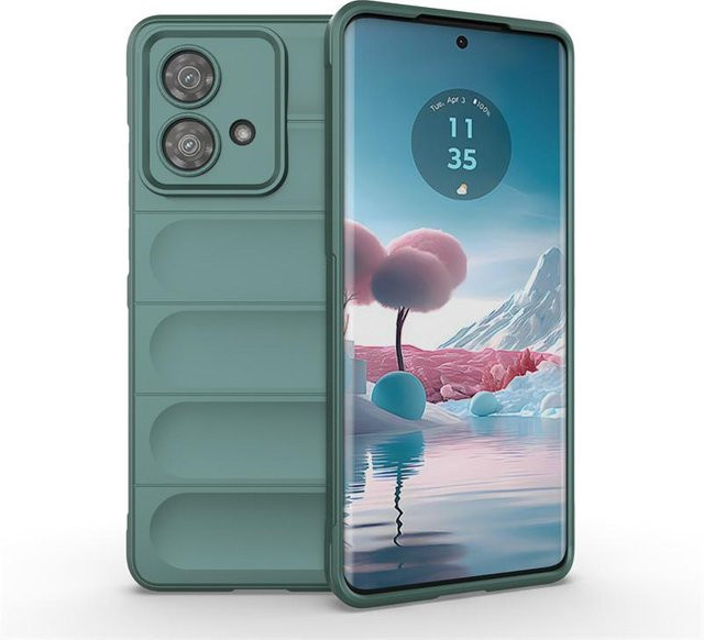 Stoßfeste Silikon Schutzhülle für Motorola Moto Edge 40 und Moto Edge 40 Neo, Matte TPU Hülle in Green - Bild 1
