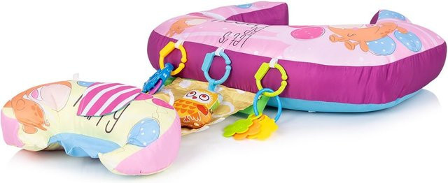 Chipolino 5 in 1 Babykissen als Stillkissen, Spielkissen, Greifling und Stützkissen in Pink - Bild 1