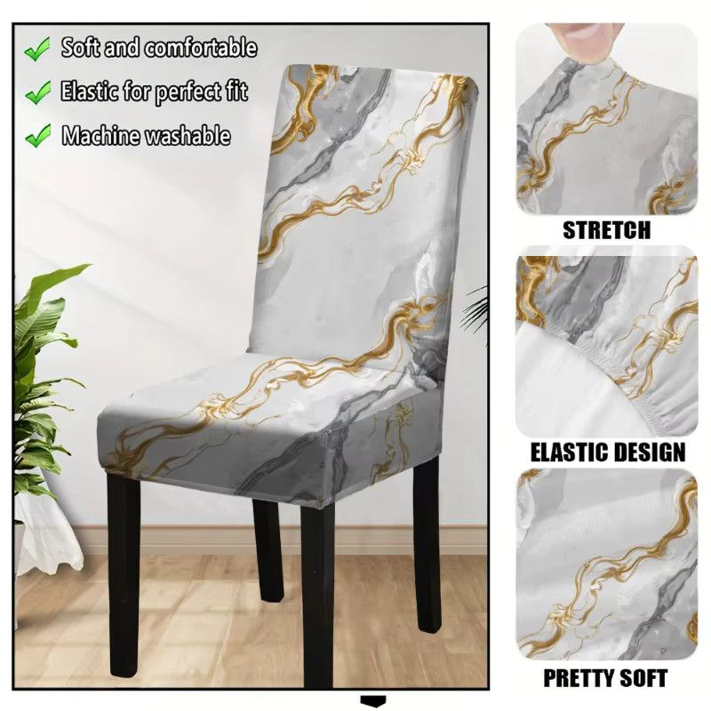 LANMOLIFE Stretch-Esszimmerstuhlhussen aus Spandex für Parsons-Stühle, maschinenwaschbarer Möbelschutz für Küche, Hotel und Bankett - Bild 4