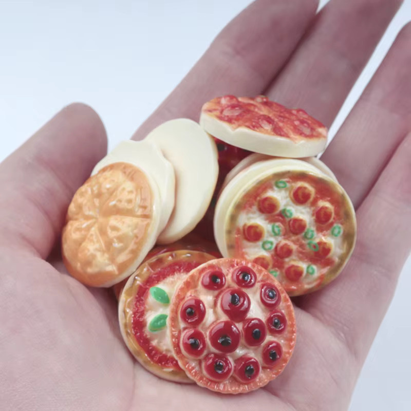 Miniatur-Pizza aus Kunstharz, 10-teiliges Set, Bunt / Mehrfarbig - Bild 2