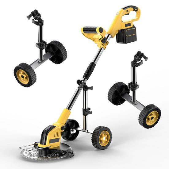 Corefit Rasentrimmer Stützräder in Gelb mit 28mm Aufsatzrädern für einfache Handhabung - Bild 2