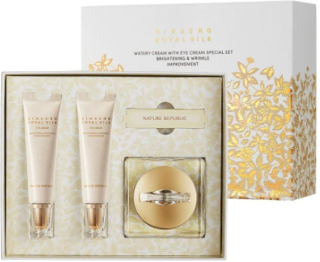 NATURE REPUBLIC Ginseng Royal Silk Watery Cream & Augencreme Set, Reife Haut - Bild 1